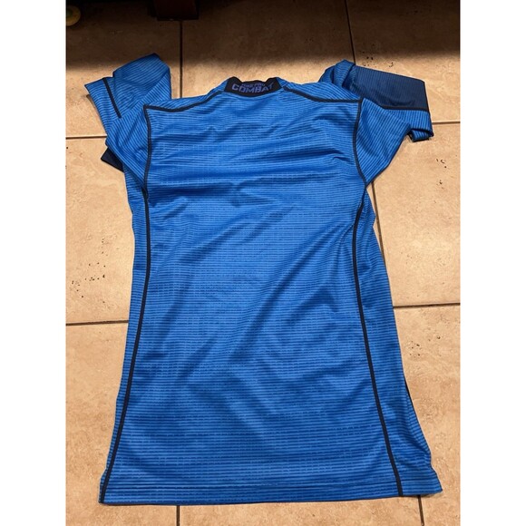 Nike Shirt Mens Small Pro Combat Hyperwarm Fitted Blue Athletic Running Gym - Picture 6 of 9